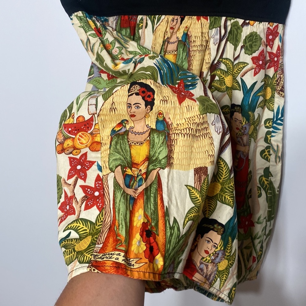 Frida Kahlo “Head Over Wheels” Dress in Beige by Hemet - Picture 15 of 16